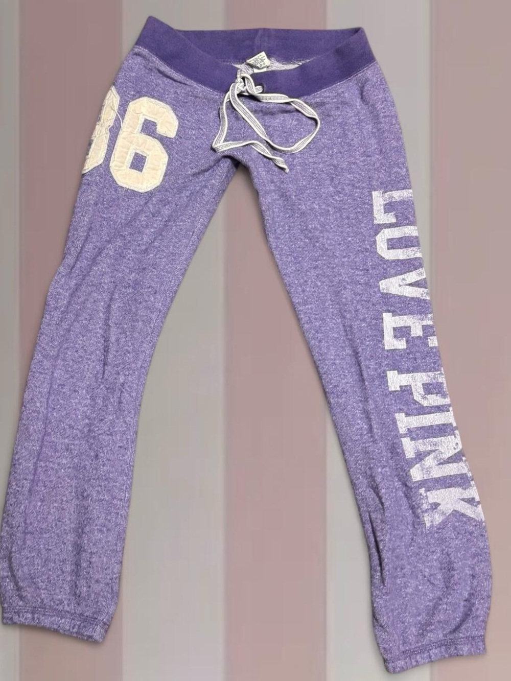 Victoria’s Secret pink vintage Y2K low rise purple sweatpants